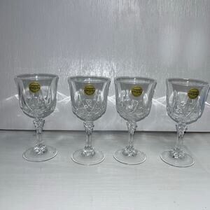 Cristal d'Arques Longchamp Lead Crystal Wine Glasses Set 4